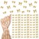 90Pcs Gold Bow Nail Charm, 3 Styles Bow Nail Charms 3D Bowknot Nail Cute Mini Alloy Bows Manicure Glitter Acrylic Nail Art Decorations Supplies for Women Girls Wedding Prom Decoration and Crafts DIY