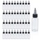 Pack of 40 PCS Clear Refillable Empty Plastic Squeeze Bottle with Black Twist Top Caps, 1oz/30ml