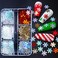 6 Grids Christmas Snowflakes Nail Glitter Sequins 3D Christmas Tree Snowflake Design Sparkly Nail Flakes Laser Snowflake Nail Decorations Winter Nail Art Supplies Decorations for Women