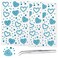 3Sheets Heart Gem Stickers Jewels for Crafts, Face Makeup - Self Adhesive Rhinestone Jewel Stickers, Stick on Gems Rhinestones for Crafts, Craft Supplies for Kids (03.Water Blue Heart)