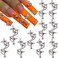 10pcs 3D Star Nail Charm Triple Star Nail Charms Y2k Silver Nail Charms for Acrylic Nails Starlight Nail Art Charms Stars Nails Charms Star Charms for Nails Metal Nail Jewels Women Nail Supplies
