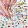 50pcs Colorful Rhinestones for Nails Pointed Bottom Nail Rhinestones Nail Gems Nail Crystals Diamond Kawaii Nail Charms Butterfly Star Heart Geometric Multi Shapes Rhinestones for Crafts Nail Supplies