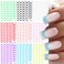 9 Colors French Tip Nail Stickers 3D French Nails Stickers Gradient French Tip Stickers for Nails Design French Tips Nail Decals for Nail Art Supplies French Nail Sticker French Manicure Stickers