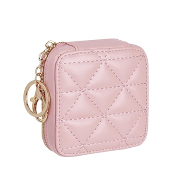 Llipstick Holder with Mirror, Leather Lipstick Case with Mirror, Portable Mini Cosmetic Pouch, Suitable Daily Touch-up Cute Lipstick Holder Cosmetic Storage Bag for Women Girls (1Pcs Pink)