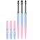 JASSINS Nail Art Clean Up Brushes, 3 Pcs Flat/Oval/Fine Angled Gel Nail Brushes,For Nail Art Design Painting DIY and Cleaning Polish Mistake on the Cuticles (Color)