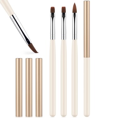 JASSINS Nail Clean Up Brushes,3PCS Gel Nail Brushes,Professional Nail Polish Remover Manicure Tools for Nail Design Painting DIY and Clean Polish Mistake on the Cuticles