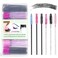 JASSINS 300PCS Disposable Eyelash Mascara Brushes,6 Color Wands Applicator Eyebrow Brush Makeup Kit,For Eyelash Extensions and Eyebrow Brush