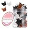 Mini Butterfly Hair Clips, 50pcs Black Brown Clear, Small Claw Clips Accessories for Women Girls Bangs, Little Butterflies Claws or Fine Thin Short Hair Bulk (Classic)