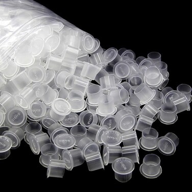 Tattoo Ink Caps - Jconly 1000Pcs Tattoo Ink Cups Pigment Caps With Base Sizes 14mm Disposable Tattoo Caps Tattoo Supplies (1000PCS Medium #14)&hellip;