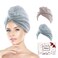 Microfiber Hair Towel Wrap for Women, Girls Stocking Stuffers, 2 Pack Super Absorbent Quick Dry Head Turban for Curly Long Thick Frizzy Wet Hair, Hair Dry Routine Must Have