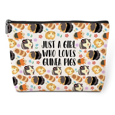Cute Guinea Pig Makeup Bag Guinea Pig Accessories Funny Guinea Pig Gifts Stuff Decor Travel Toiletry Bag for Women Best Friends Girls Pet Animal Lovers Daughter Sister Camping Birthday Christmas