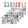 JERCLITY 6pcs Nail Stamping Plate Nature Pattern Bowknot Love Heart Leaf Image Pattern Nail Art Stamping Kit for Nails