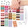 JERCLITY 224 Pieces 16 Sheets Halloween Full Wraps Christmas Nail Polish Strips Self-Adhesive Nail Strips Nail Polish Wraps Real Nail Polish Stickers with Nail File for Women Holiday Nail Art