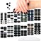 JERCLITY 168 Pieces 12 Sheets Women's Halloween Black Nail Wraps Nail Polish Strips Self-Adhesive Full Cover Nail Art Decals False Nail Stickers Manicure Kit with Nail File for Women Girls