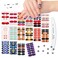 JERCLITY 224 Pieces 16 Sheets Holiday Nail Full Wraps Set Halloween Nail Polish Strips Self-Adhesive Christmas Nail Polish Stickers Full Nail Wraps for Women Holiday Nail Art with Nail File