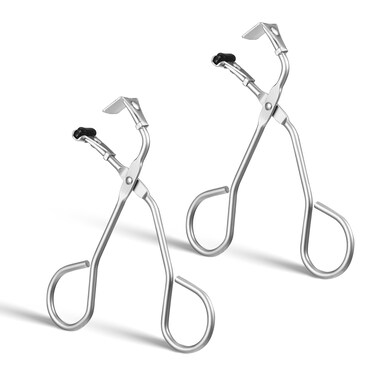 2 Pcs Mini Eyelash Curler for Ends, Silicone Eyelash Curler with Refill Pads Mini Lash Curler Eyelash Makeup Tool for Eyelashes for Dramatic Lash Look