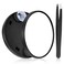 5X Compact Magnifying Mirror, 3.6'' Travel Magnifying Mirror with 2 Suction Cups, 5X Magnification Makeup Mirror with Tweezer Cosmetic Magnified Mirror Handheld Pocket Mirror 5X(Black)