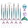 12PCS Makeup Brushes Set with Mermaid Beauty Hair Clip, Mermaid Makeup Brush Cosmetic Brushes Foundation Powder Cream Eyebrow Eyeliner Brow Blending Brush Tool Kids Girls Christmas Makeup Tool set