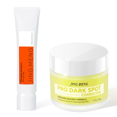 Dark Spot Corrector Remover 10% Azelaic Acid Serum Advanced Liposome Encapsulated Niacinamide HPR Vitamin C Acne Rosacea Treatment, Pore Refining, Redness Relief (ORANG YELLOW)
