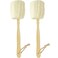 2-Pack Natural Loofah Exfoliating Bath Brush - Body luffa loofa Sponge On a Stick - Sponge Scrubber with Long Wooden Handle Back Brush for Men &amp; Women - Bath Spa Shower