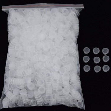 Tattoo Ink Caps Cups,Tattoo Ink Cups Caps 1000pcs #15 Large Size Pigment Caps Microblading Ink Cups for Tattoo Pigment Ink Tattoo Machine Kits Supplies (1000 L)