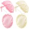 Jiuguva 4 Pieces UV Protection Tanning Face Cover Face Tanning Mask Hair Cap Protective Hair Bonnet for Women Salon, 5.91 x 4.33 Inches(Gold, Pink)