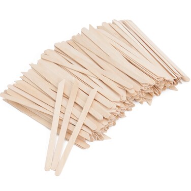 1000Pcs Wooden Wax Sticks Small Waxing Applicator Sticks Wax Spatulas Wood Craft Sticks for Hair Removal and Smooth Skin - Slanted &amp; Round