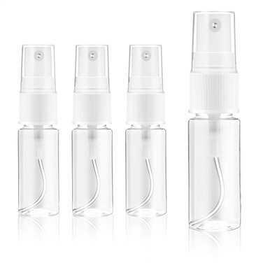 4 Pack Spray Bottle, Small Plastic Fine Mist Spray Bottles Mini Empty Travel Bottles Small Refillable Liquid Containers for Perfume, Care Liquid, Cosmetics, Alcohol(15ml)