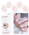JMEOWIO Gel Nail Stickers Cream Pink French Tip Semi Cured Gel Nail Strips Wraps UV/LED Nail Supplies Nail Art Design Decoration Accessories