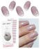 JMEOWIO Semi Cured Gel Nail Strips Cream Purple Grey Gel Nail Stickers Nail Supplies Nail Art Design Decoration Accessories