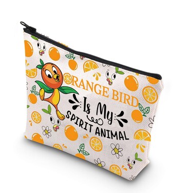 JNIAP Orange Cosmetic Makeup Bag - Bird Gifts: Orange Spirit Animal Merchandise