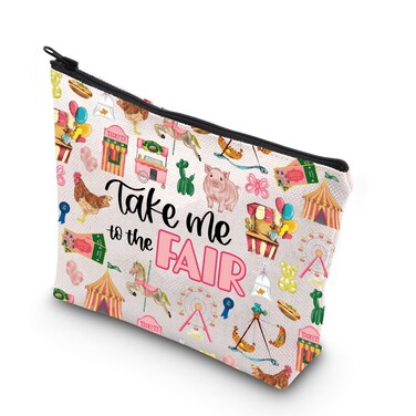 JNIAP Country Fair Makeup Bag State Fair Gifts Fair Season Gifts County Fair Carniva Canvas Bag Livestock Show Gifts (take me mb)