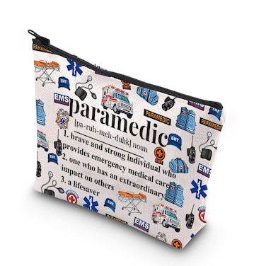 JNIAP Paramedic Makeup Bag Emergency Medical Technician Gifts EMT Cosmetic Bag Paramedic Gifts EMT Zipper Pouch (paramedic noun)