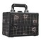 Joligrace Makeup Train Case Portable Makeup Case Organizer 2 Trays Cosmetic Box Storage with Mirror for Cosmetologist Supplies Nail Tech Traveling Makeup Travel Box Punk Love Hearts