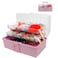 Hair Bow Holder Organizer for Headbands, Hair Clips, Hair Ties, Scrunchies, Baby Girl Hair Accessories Storage Box, Three-layer Folding Storage Organizer (Without Accessories)