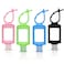 4 Pack Travel Size Bottles with Silicone Keychain Empty Hand Sanitizer Holder Refillable Squeeze Containers Leakproof Flip Cap Plastic Bottles Travel Essentials for Backpack (60ml / 2oz)