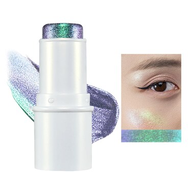 Multichrome Eyeshadow Stick,8 Colors Contour Highlighter Stick Makeup Collection,3 In 1 Eye Blush Ande Lip Highlighter Makeup For Face And Body #04