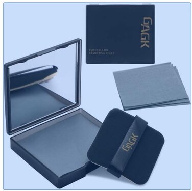 Oil Blotting Sheets for Face With Travel Makeup Mirror- Bamboo Charcoal 200 sheets, Blotting Papers for Face, Oil Absorbing Sheets for Face, Makeup Friendly, Blotting Papers for Oily Skin