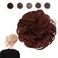 Juvabun Messy Bun 2.0 Hair Piece -Dark Red   Hair Pieces for Women Messy Bun Hair Piece Human Hair Everyday Wear Bun Extensions for Women   Washable &amp; Realistic Synthetic Hair Bun Scrunchie-Dark Red