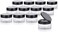 8 oz Clear PET Plastic Refillable Low Profile Jar with Flip Top Cap Lid (12 Pack)