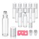 12 Pack 10ml Empty Roller Bottles for Essential Oils, Clear Glass Roller Bottles with Stainless Steel Roller Balls, Empty Refillable Leak Proof Roll on Bottles with Silver Caps (12 Pack Silver Caps)