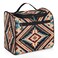 Toiletry Bag with Hanging Hook Makeup Bag Vintage Bohemian Aztec Ethnic Cosmetic Case Travel Organizer for Women Men Traveling Wash Bag