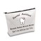 JXGZSO Dental Assistant Makeup Bag Dentist Gift Because Badass Miracle Worker Isn't An Official Job Tittle Cosmetic Bag Dental Hygienist Gift