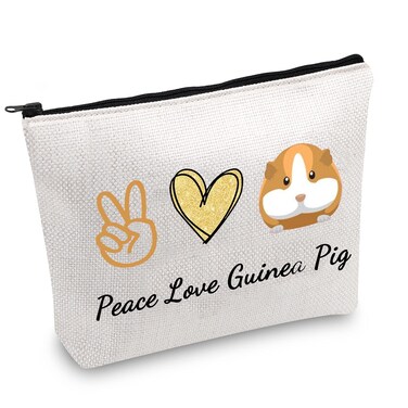 JXGZSO Guinea Pigs Makeup Bag Cavy Cosmetic Bag wheek Hamster Zipper Pouch Bag Gift Guinea Pig Animal Lover Gift (Guinea Pig)