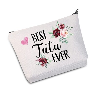 JXGZSO Tutu Gifts Best Tutu Ever Makeup Bag Mother's Day Gift For Mom Grandma Grandmother (Best Tutu Ever Bag)