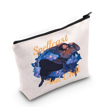 JXGZSO Spellcast And Chill Gale Inspired Cosmetic Bag Video Gamer Gift BG3 Wizard Makeup Bag