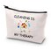 JYTAPP Neat Freak Gift Cleaning Is My Therapy Funny Housekeeping Makeup Bag Housekeeping Cleaning Lady Gift Dust Whisperer Gift Cleaning Squad Housekeeper Gifts