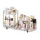 Makeup Organizer Countertop for Vanity with 360 Rotating Perfume Trays, 7-Compartment Skincare Organizers and Make Up Desk Storage, Cosmetic Organizer with Brush Holder for Bedroom Bathroom Counter