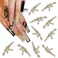 Alloy Gun Nail Charms,Shiny Diamonds 3D Metal Gun Nail Art Charms Gun Charms for Nails Nail Rhinestones for Nail Art Decorations Nail Accessories,10pcs (Gold)