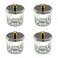 KADS 4Pcs Glass Dappen Monomer Dish Acrylic Nail Cup for Liquid and Powder with Lids (Set 5)